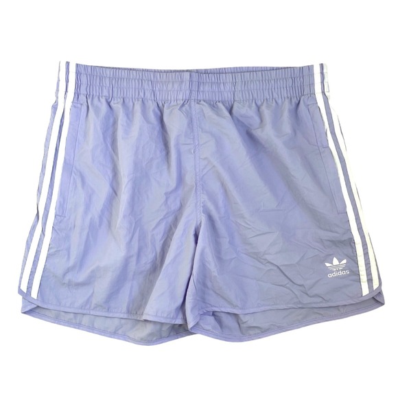 adidas | Shorts | Adidas Purple Lavender White Stripes Athletic Shorts ...